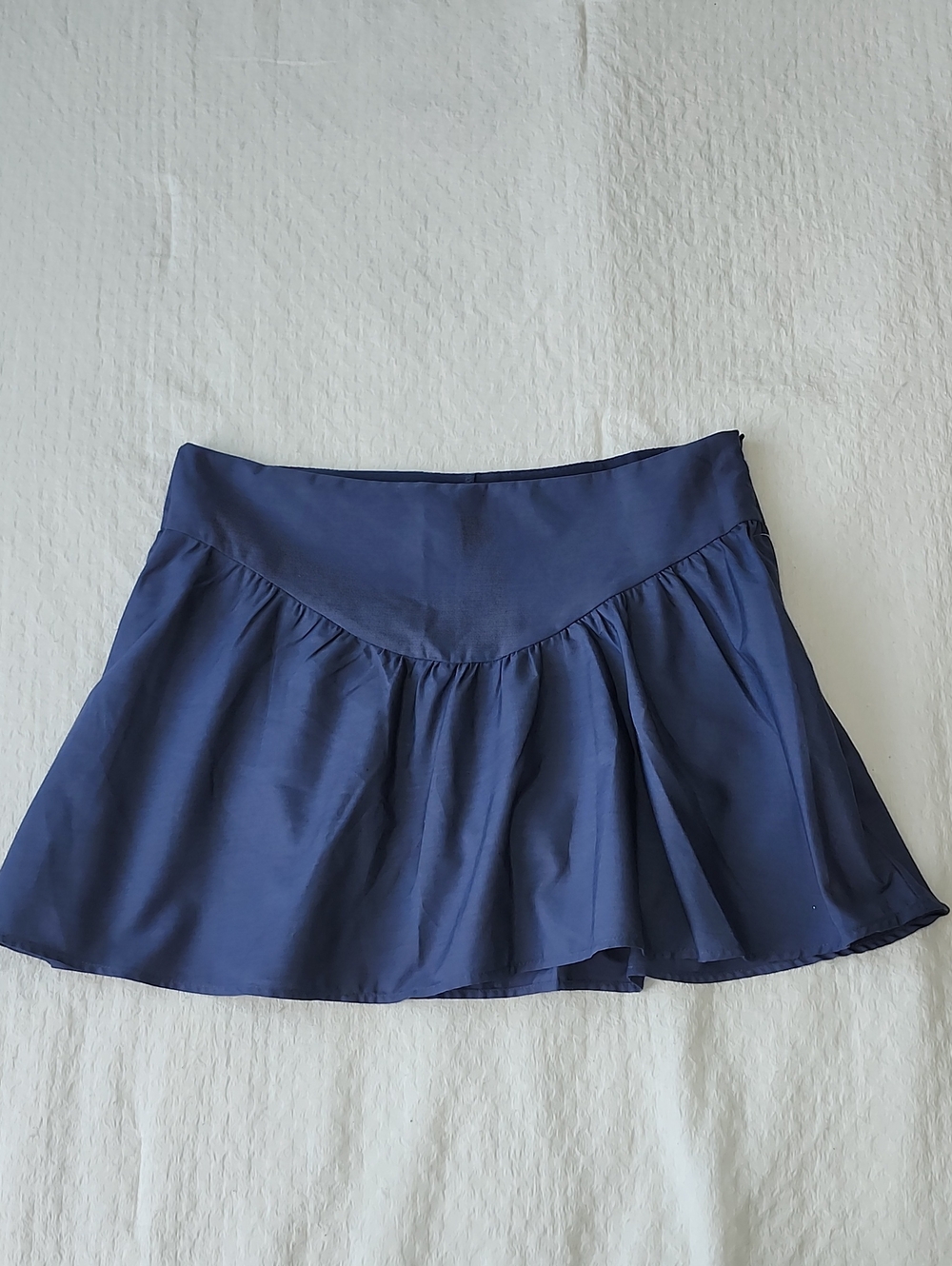 Amber Sky Blue Pleated Bubble Skort Mini Skirt | M | NWT
